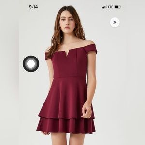 Off the shoulder mini dress